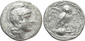 ATTICA. Athens. Tetradrachm (149/8 BC). New Style Coinage. Polychares and Timarchides, magistrates