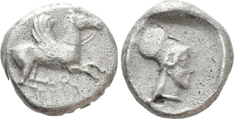 CORINTHIA. Corinth. Stater (Circa 480-400 BC). 

Obv: Pegasos flying right; ko...