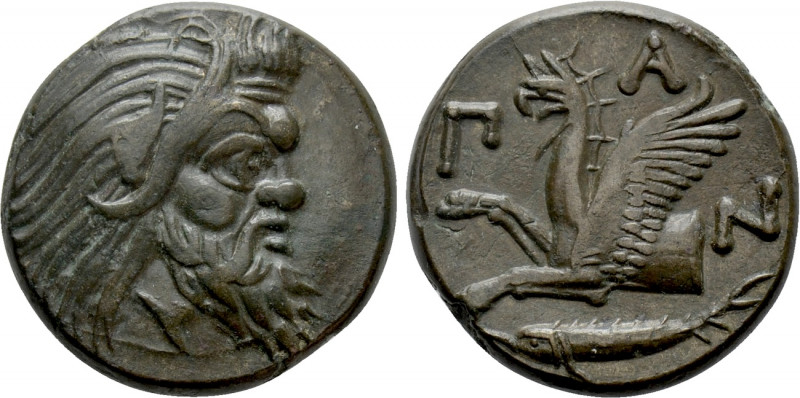 CIMMERIAN BOSPOROS. Pantikapaion. Ae (Circa 310-304/3 BC). 

Obv: Bearded head...