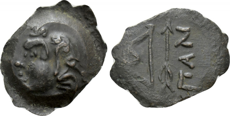 CIMMERIAN BOSPOROS. Pantikapaion. Ae (Circa 304-250 BC). 

Obv: Wreathed head ...