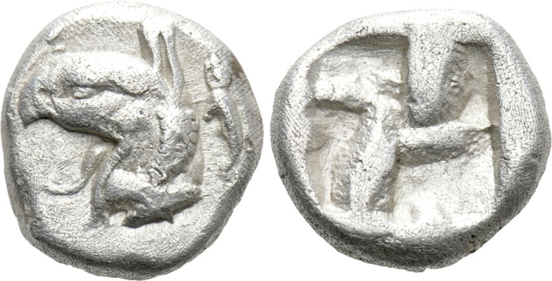 IONIA. Phokaia. Diobol (Circa 525-500 BC). 

Obv: Head of griffin left; behind...
