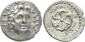 CARIA. Rhodes. Drachm (Circa 88/42 BC-AD 14). Charmeios, magistrate