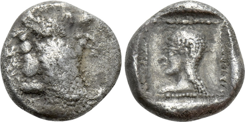 DYNASTS OF LYCIA. Uvug (Circa 470-440 BC). Tetrobol. 

Obv: Forepart of winged...