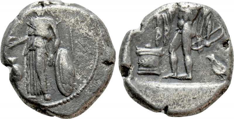 PAMPHYLIA. Side. Stater (Circa 400-350 BC). 

Obv: Athena standing left, suppo...