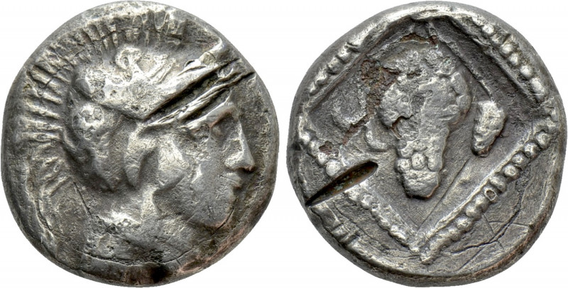 CILICIA. Soloi. Fourrèe Stater (Circa 410-375 BC). 

Obv: Head of Athena right...