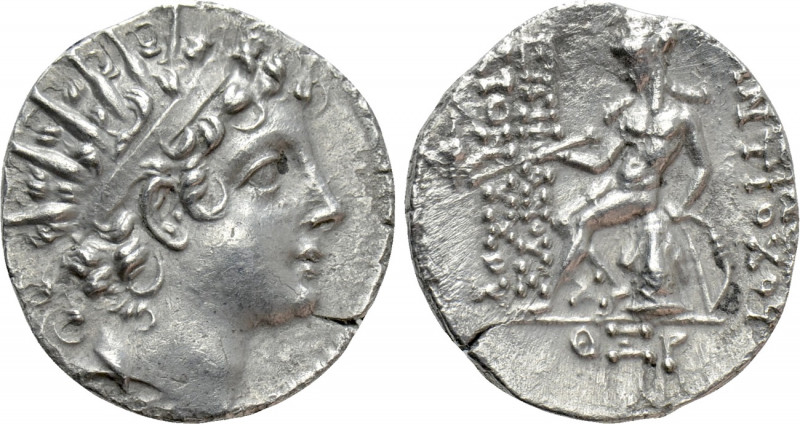 SELEUKID KINGDOM. Antiochos VI Dionysos (144-142 BC). Drachm. Antioch on the Oro...