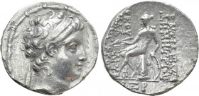 SELEUKID KINGS. Demetrios II Nikator (Second reign, 129-125 BC). Drachm. Antioch on the Orontes. Dated SE 168 (145/4)