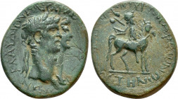 LYDIA. Mostene. Claudius, with Agrippina II (41-54). Ae. Pedanius, magistrate