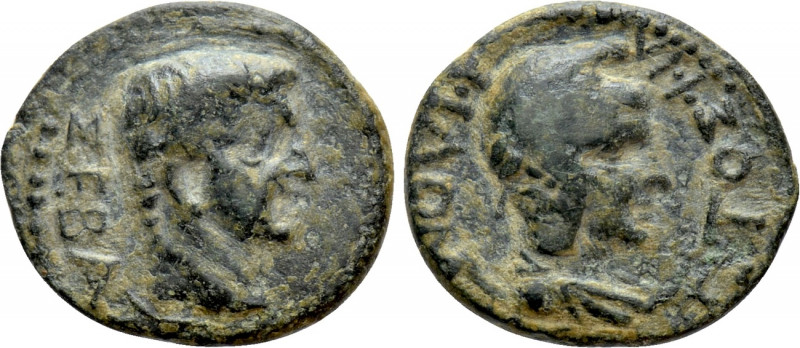 PHRYGIA. Philomelium. Tiberius (14-37). Ae. T. Philopatris, magistrate. 

Obv:...