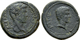 CARIA. Antioch ad Maeandrum. Augustus with Gaius (27 BC-14 AD). Ae