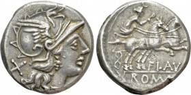DECIMIUS FLAVUS. Denarius (150 BC). Rome