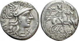 CN. LUCRETIUS TRIO. Denarius (136 BC). Rome