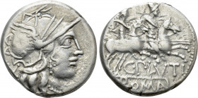 C. PLUTIUS (121 BC). Denarius. Rome