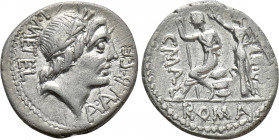C. MALLEOLUS, A. ALBINUS SP. F. and L. CAECILIUS METELLUS. Denarius (Circa 96 BC). Rome