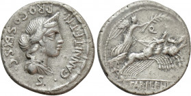 C. ANNIUS T. F. T. N. and L. FABIUS L. F. HISPANIENSIS. Denarius (82-81 BC). Mint in northern Italy or Spain