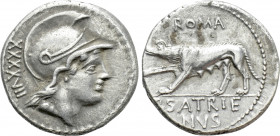 P. SATRIENUS. Denarius (77 BC). Rome