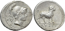 L. RUSTIUS. Denarius (74 BC). Rome