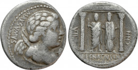 CN. EGNATIUS CN.F. CN.N. MAXSUMUS. Denarius (76 BC). Rome