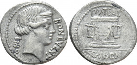 L. SCRIBONIUS LIBO. Denarius (62 BC). Rome