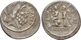 M. NONIUS SUFENAS. Denarius (57 BC). Rome