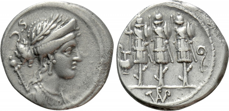 FAUSTUS CORNELIUS SULLA. Denarius (56 BC). Rome. 

Obv: S C. 
Laureate, diade...