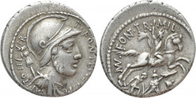 P. FONTEIUS P.F. CAPITO. Denarius (55 BC). Rome