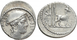 CN. PLANCIUS. Denarius (55 BC). Rome