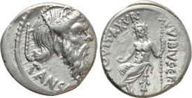 C. VIBIUS C.F. CN. PANSA CAETRONIANUS. Denarius (48 BC). Rome