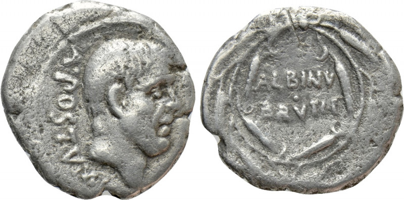 ALBINUS BRUTI F. Denarius (48 BC). Rome. 

Obv: A POSTVMIVS COS. 
Bare head o...