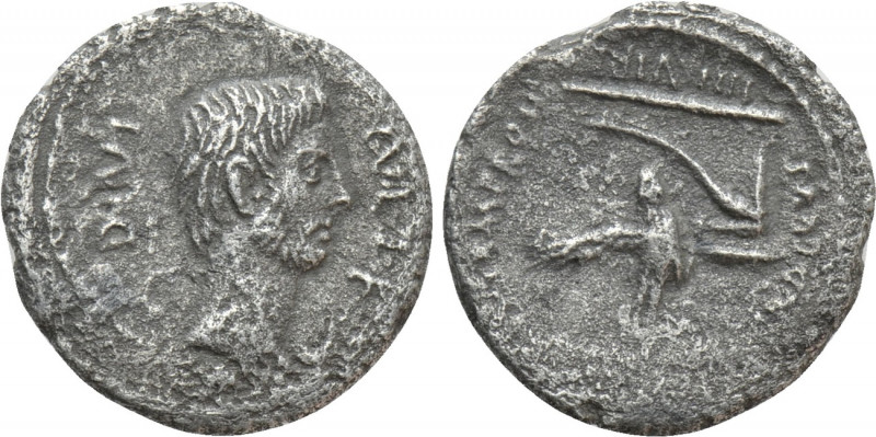 OCTAVIAN. Denarius (40 BC). Rome. Tiberius Sempronius Graccus, quaestor designat...