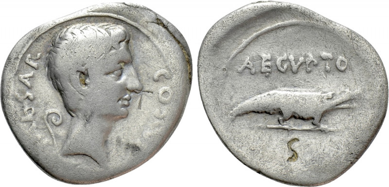 OCTAVIAN. Denarius (31-30 BC). Uncertain Italian mint, possibly Rome.

Obv: CA...