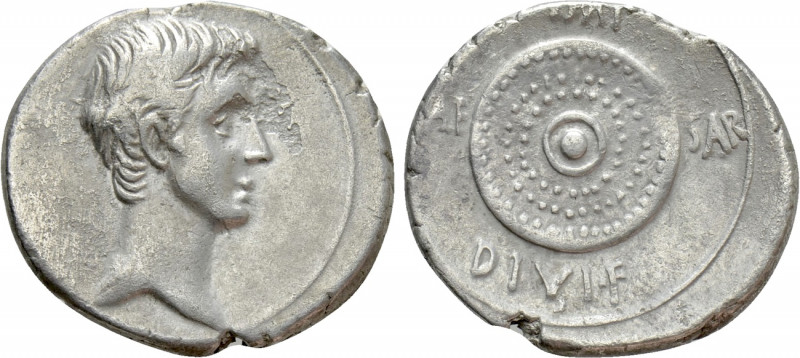 OCTAVIAN. Denarius (31-30 BC). Mint in Spain or northern Italy, or traveling wit...