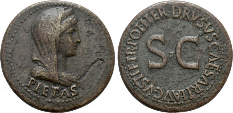 DRUSUS (Caesar, 19-23). Dupondius. Rome. Struck under Tiberius (14-37). 

Obv:...