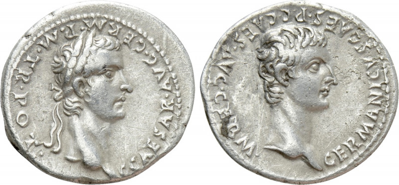 CALIGULA, with Germanicus (37-41). Denarius. Lugdunum.

Obv: C CAESAR AVG GERM...