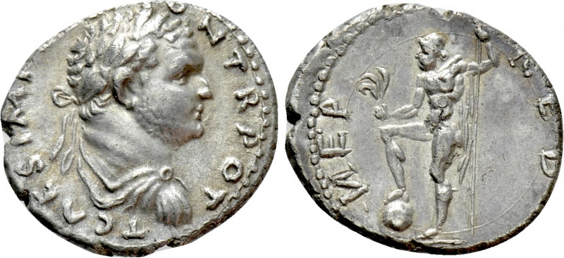 TITUS (Caesar, 69-79). Denarius. Antioch. 

Obv: T CAES IMP VESP PON TR POT. ...