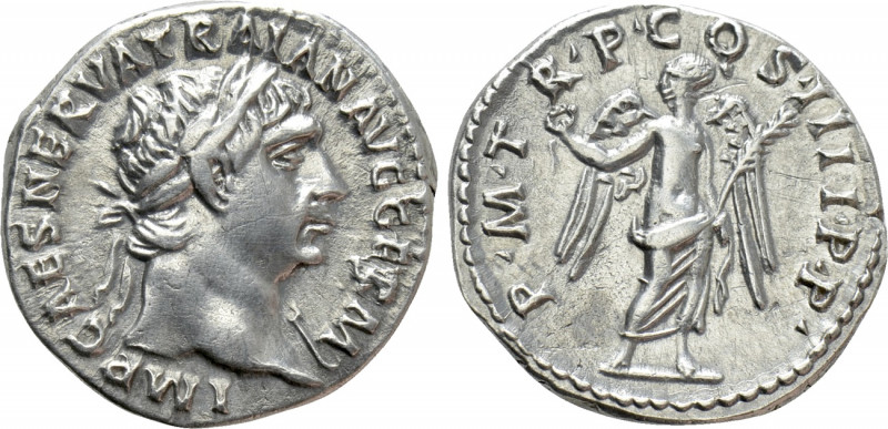 TRAJAN (98-117). Denarius. Rome. 

Obv: IMP CAES NERVA TRAIAN AVG GERM. 
Laur...