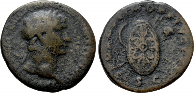 TRAJAN (98-117). As. Rome. 

Obv: IMP CAES NERVAE TRAIANO AVG GER DAC P M TR P...