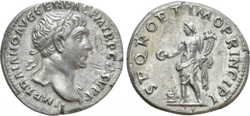 TRAJAN (98-117). Denarius. Rome. 

Obv: IMP TRAIANO AVG GER DAC P M TR P COS V...