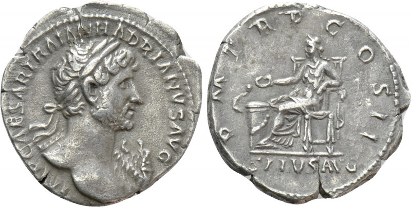 HADRIAN (117-138). Denarius. Rome. 

Obv: IMP CAESAR TRAIAN HADRIANVS AVG. 
L...