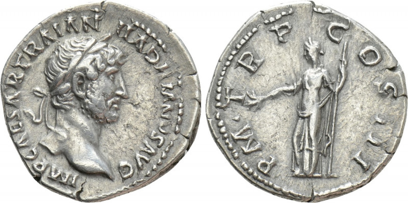 HADRIAN (117-138). Denarius. Rome. 

Obv: IMP CAESAR TRAIAN HADRIANVS AVG. 
L...