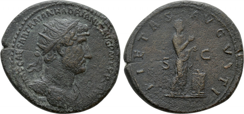 HADRIAN (117-138). Dupondius. Rome. 

Obv: IMP CAESAR TRAIAN HADRIANVS AVG P M...