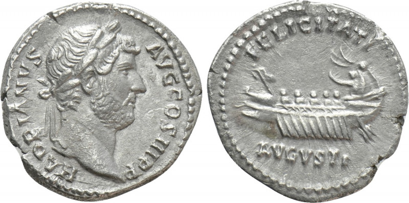 HADRIAN (117-138). Denarius. Rome. 

Obv: HADRIANVS AVG COS III P P. 
Laureat...