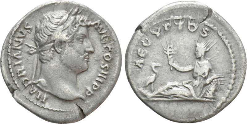 HADRIAN (117-138). Denarius. Rome. "Travel Series" issue. 

Obv: HADRIANVS AVG...