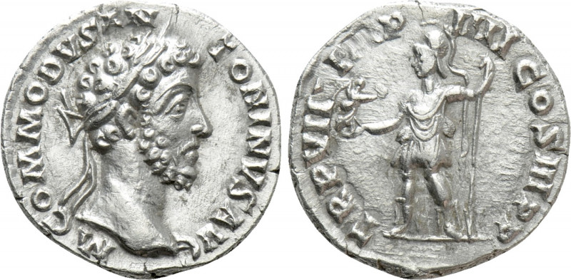 COMMODUS (177-192). Denarius. Rome. 

Obv: M COMMODVS ANTONINVS AVG. 
Laureat...