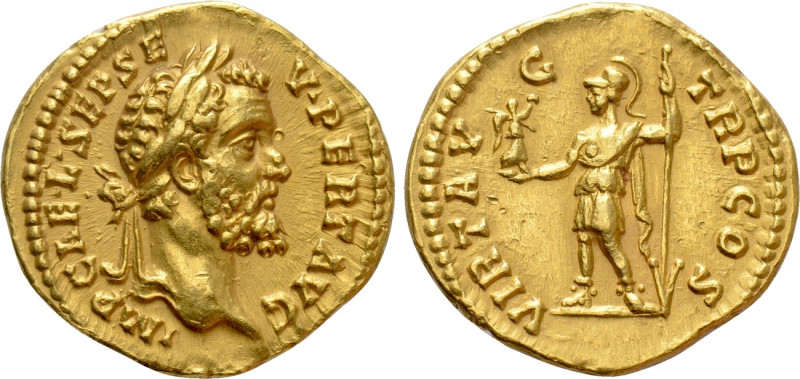 SEPTIMIUS SEVERUS (193-211). GOLD Aureus. Rome. 

Obv: IMP CAE L SEP SEV PERT ...
