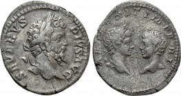 SEPTIMIUS SEVERUS with CARACALLA and GETA (193-211). Denarius. Rome