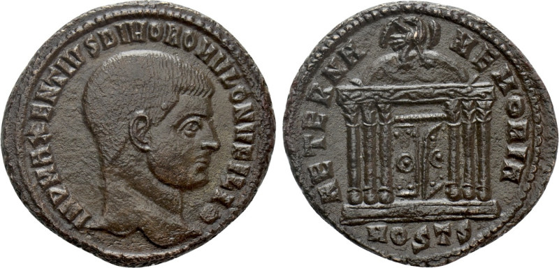 DIVUS ROMULUS (Died 309). Follis. Ostia. 

Obv: IMP MAXENTIVS DIVO ROMVLON V F...