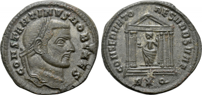 CONSTANTINE I (Caesar, 306-309). Follis. Rome. 

Obv: CONSTANTINVS NOB CAES. ...