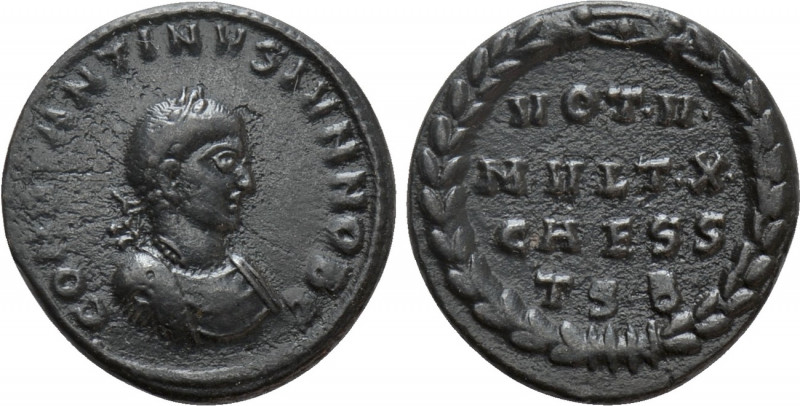 CONSTANTINE II (Caesar, 316-337). Follis. Thessalonica. 

Obv: CONSTANTINVS IV...