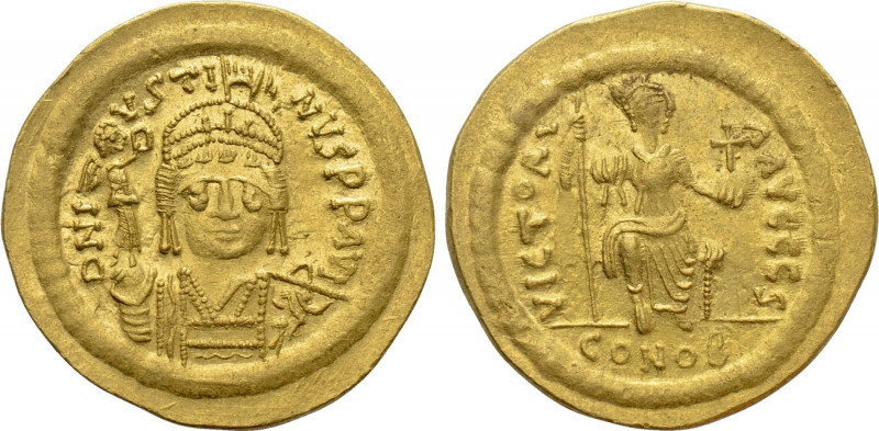 JUSTIN II (565-578). GOLD Solidus. Constantinople. 

Obv: D N IVSTINVS P P AVG...